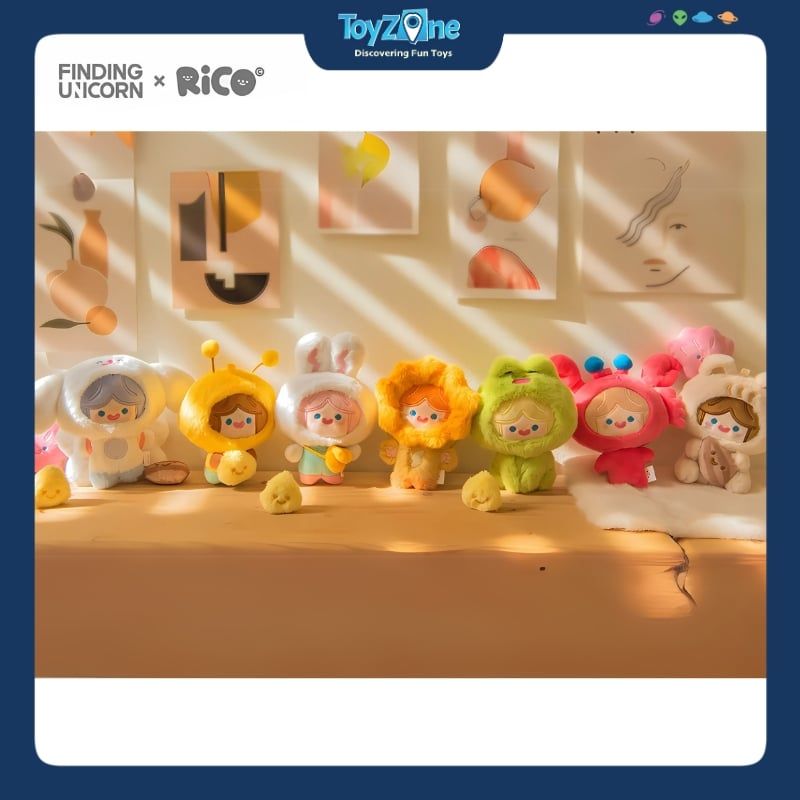 Mô hình Blind box Gấu bông Cell Rico Happy Fluffy FINDING UNICORN