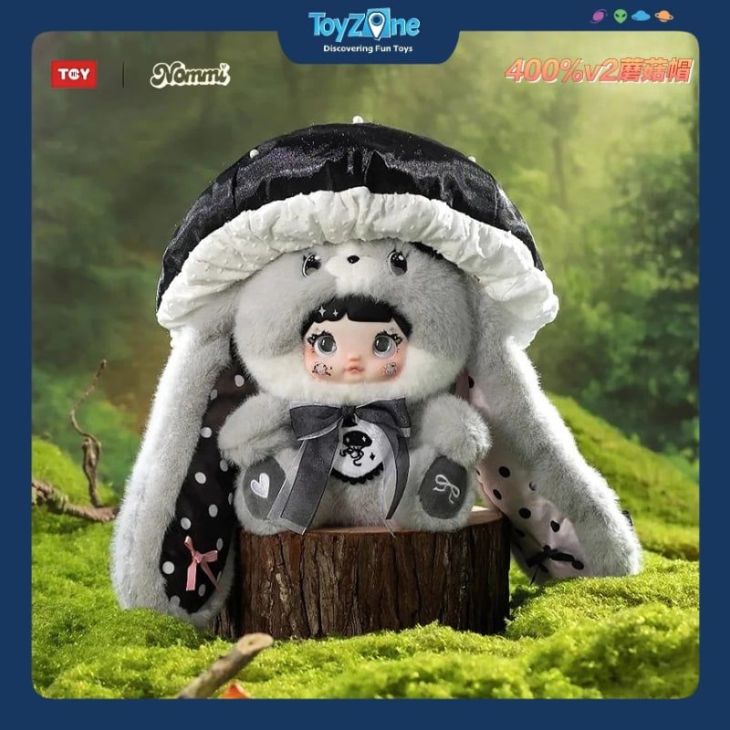 Mô hình Blind box Gấu bông Nommi 400% V2 Mushroom Hat HITOY