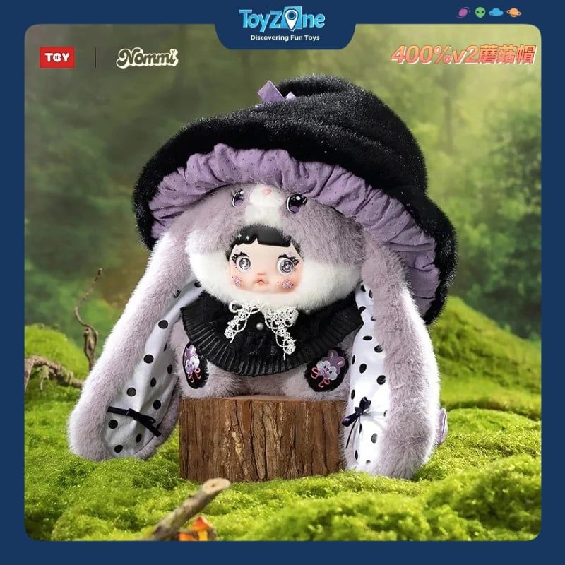 Mô hình Blind box Gấu bông Nommi 400% V2 Mushroom Hat HITOY