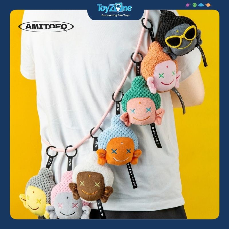 Mô hình Blind box Móc khóa Gấu bông Amitofo Good Luck AMITOFO