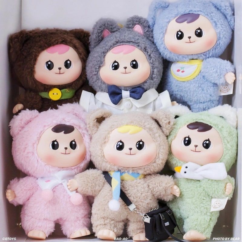 Mô hình Blind box Móc khóa Gấu bông Bao-ao Cuddle Bear ( Chú Gấu Ấm Áp ) CQTOYS