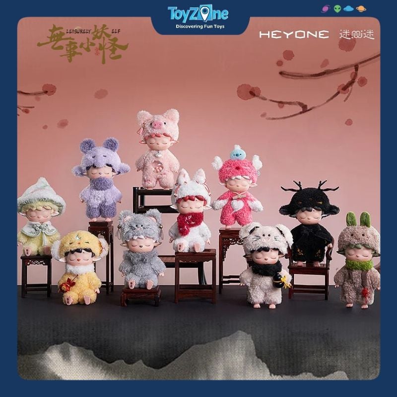 Mô hình Blind box Móc khóa Gấu bông Mimi Leisurely Elf ( Yêu Tinh Nhàn Nhã ) Plush Pendant Series HEYONE