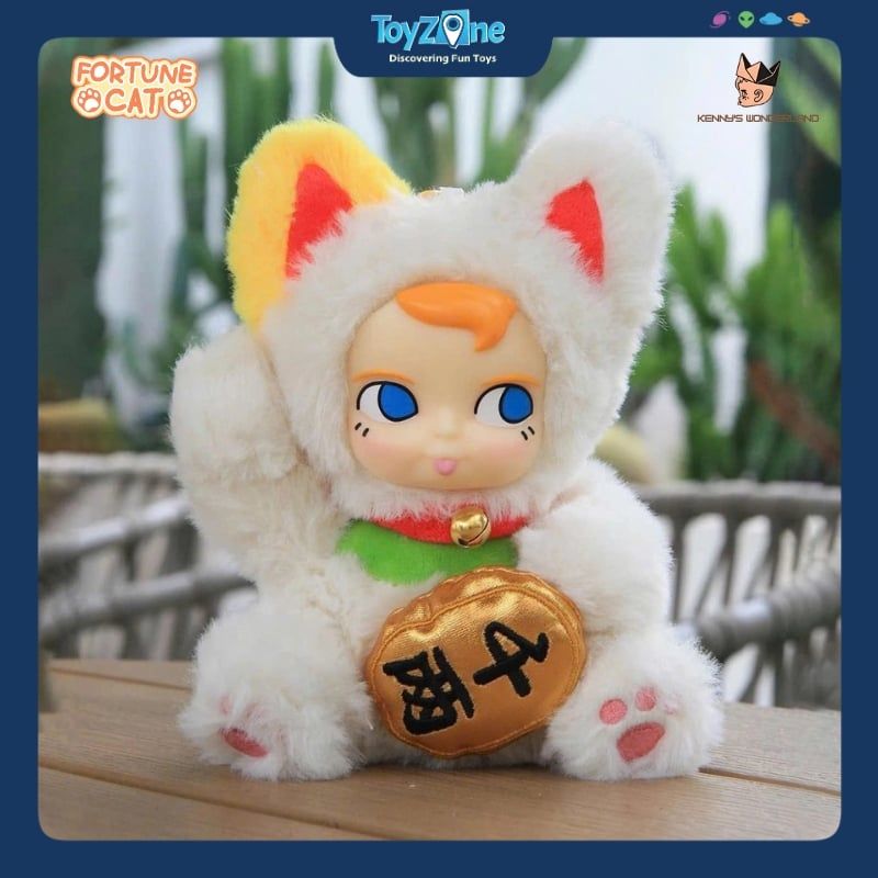 Mô hình Blind box Móc khóa Gấu bông SamSam Fortune Cat ( Mèo Thần Tài ) MINISO