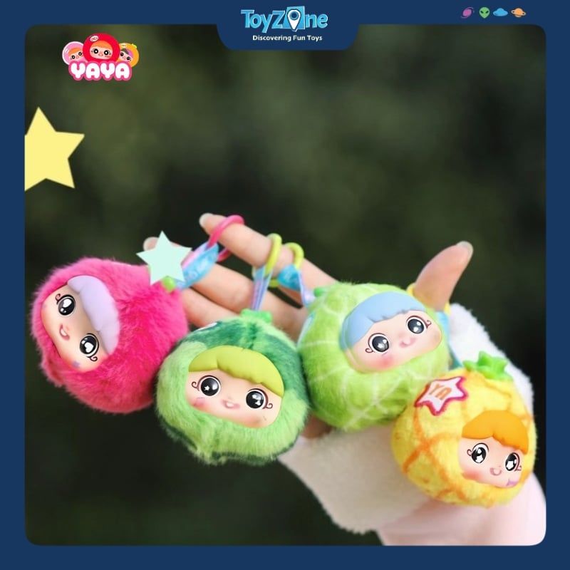 Mô hình Blind box Móc khóa Gấu bông Yaya Fun Fruits ( Yaya Trái Cây ) HAPPY GHOST