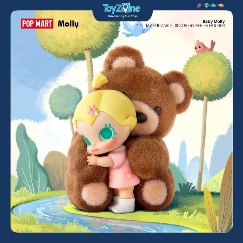 Mô hình đồ chơi Blind box Baby Molly My Huggable Discovery ( Hành Trình Khám Phá Cái Ôm ) POP MART