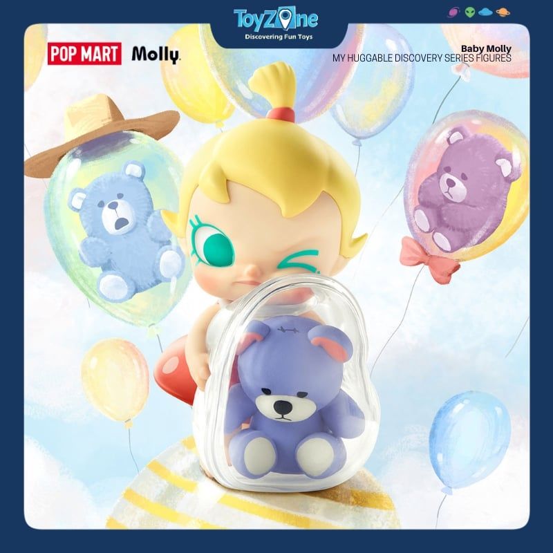 Mô hình đồ chơi Blind box Baby Molly My Huggable Discovery ( Hành Trình Khám Phá Cái Ôm ) POP MART