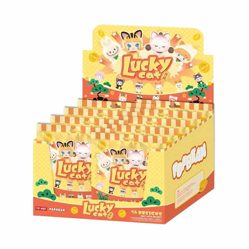 Mô hình đồ chơi Blind bag Pop Bean Lucky Cat Series ( Mèo Thần Tài ) POP MART