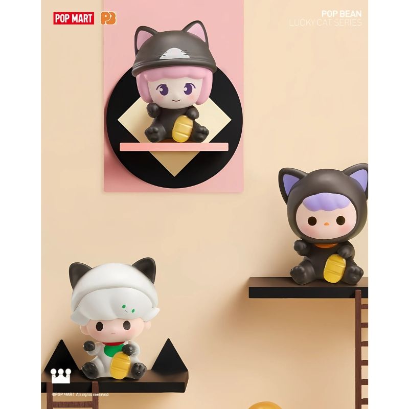 Mô hình đồ chơi Blind bag Pop Bean Lucky Cat Series ( Mèo Thần Tài ) POP MART