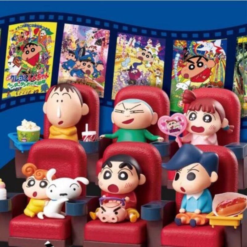 Mô hình đồ chơi Blind Box Crayon Shin-Chan Kasukabe Cinema RE-MENT