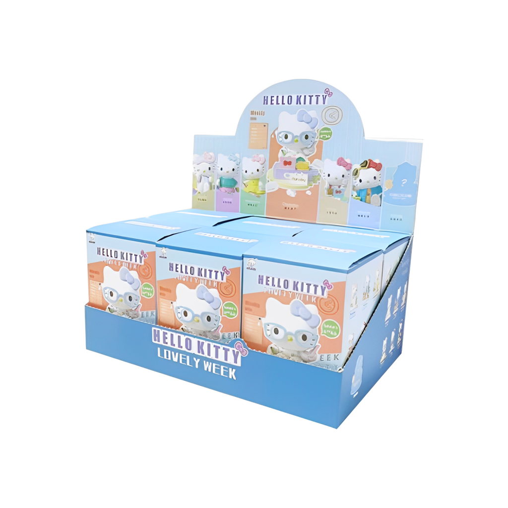Mô hình đồ chơi Blind box Hello Kitty Lovely Week Series (Tuần Đáng Yêu Của Hello Kitty) GOLD LOK