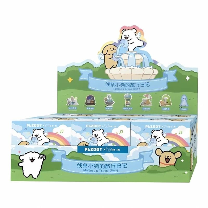 Mô hình đồ chơi Blind box Line Puppy Maltese's Travel Diary ( Nhật Ký Du Lịch ) PLZDOT