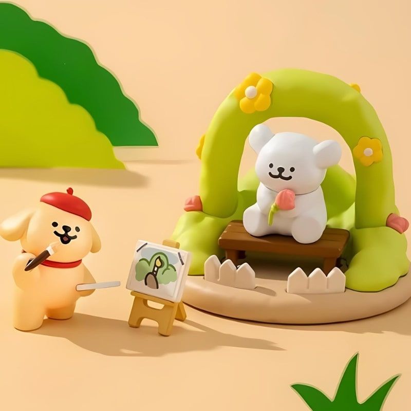 Mô hình đồ chơi Blind box Line Puppy Maltese's Travel Diary ( Nhật Ký Du Lịch ) PLZDOT