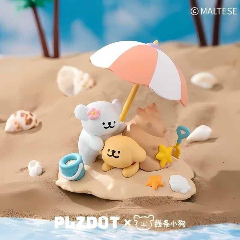 Mô hình đồ chơi Blind box Line Puppy Maltese's Travel Diary ( Nhật Ký Du Lịch ) PLZDOT