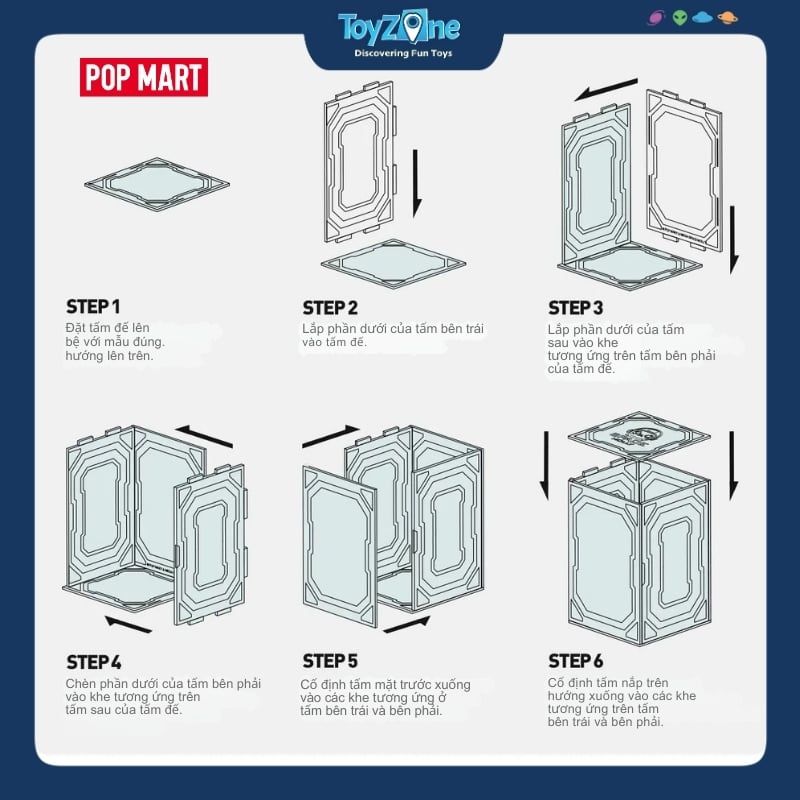 Hộp Trưng Bày Space Molly 100% POP MART