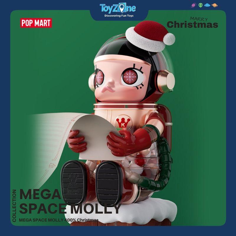 Mô hình đồ chơi Mega Space Molly 400% Christmas 2024 ( Molly Giáng Sinh 400% ) POP MART