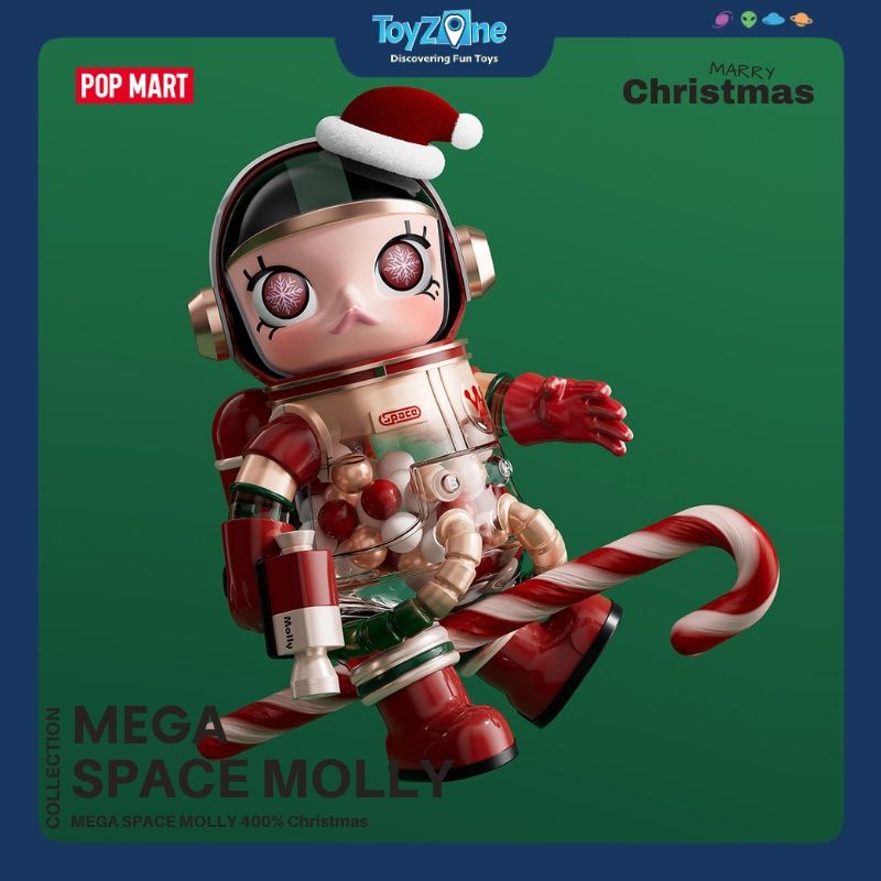Mô hình đồ chơi Mega Space Molly 400% Christmas 2024 ( Molly Giáng Sinh 400% ) POP MART