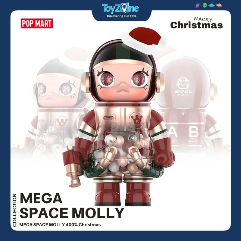 Mô hình đồ chơi Mega Space Molly 400% Christmas 2024 ( Molly Giáng Sinh 400% ) POP MART