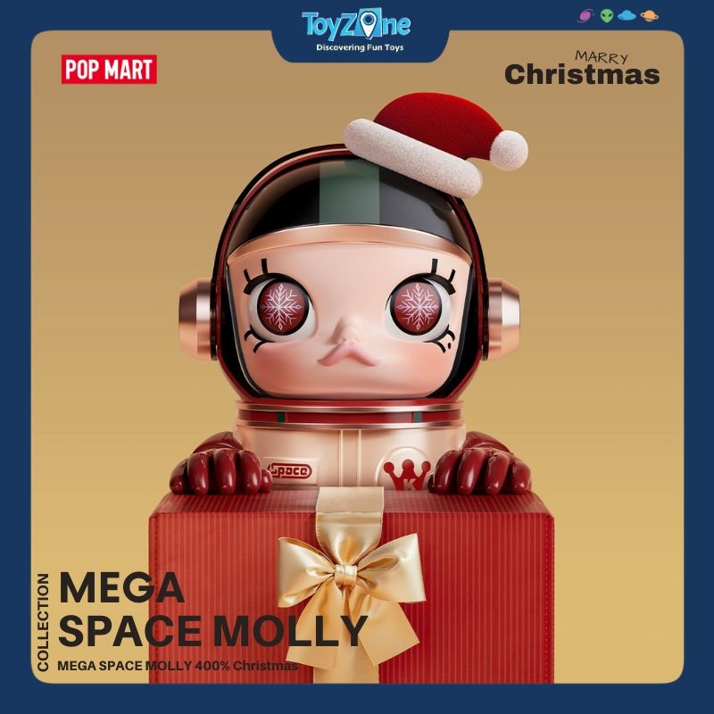 Mô hình đồ chơi Mega Space Molly 400% Christmas 2024 ( Molly Giáng Sinh 400% ) POP MART