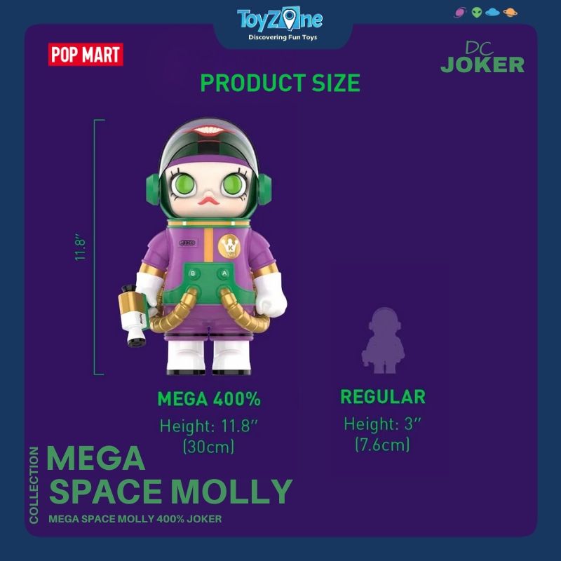 Mô hình đồ chơi Mega Space Molly 400% Joker POP MART