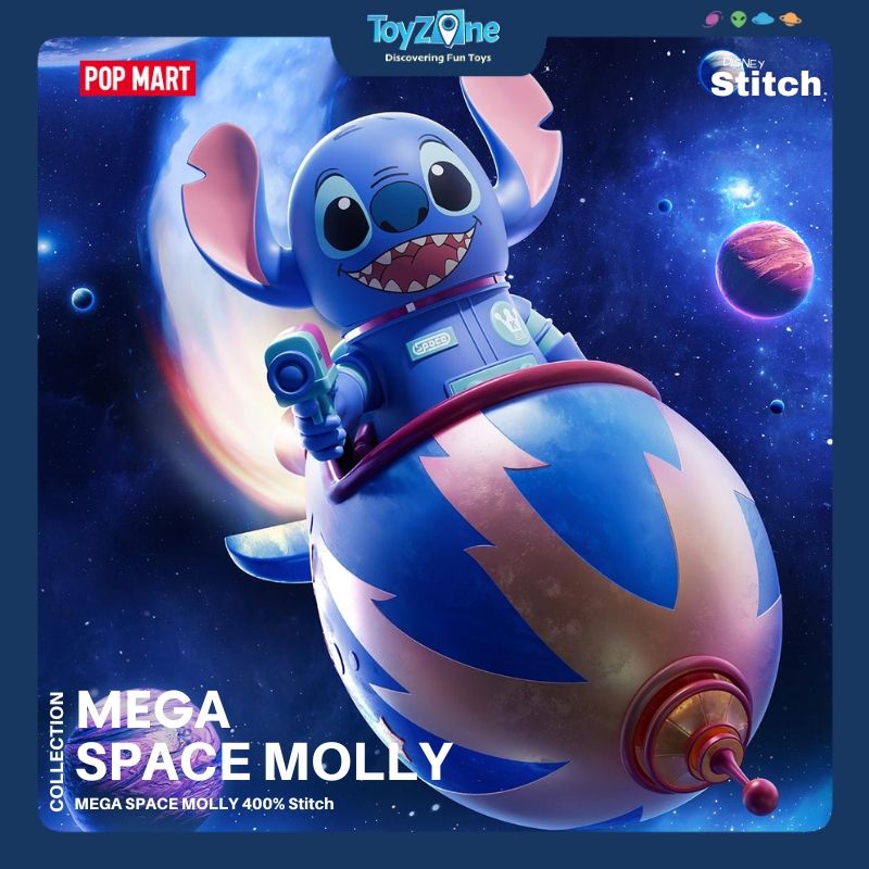 Mô hình đồ chơi Mega Space Molly 400% Stitch POP MART