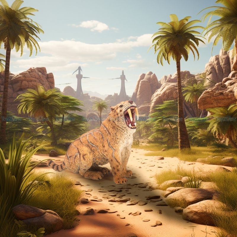 Mô hình Hổ Răng Kiếm Machairodus TNG