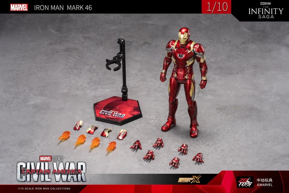 Mô hình Iron Man Mark 46 (MK46) Civil War 1:10 ZDToys