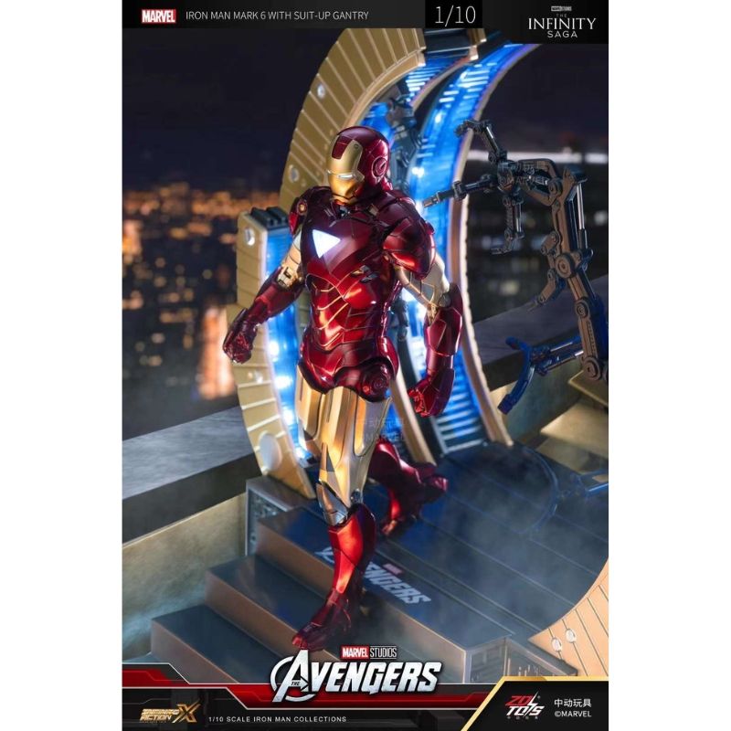 Mô hình Iron man Mark 6 with Suit up Gantry 1:10 ZDToys