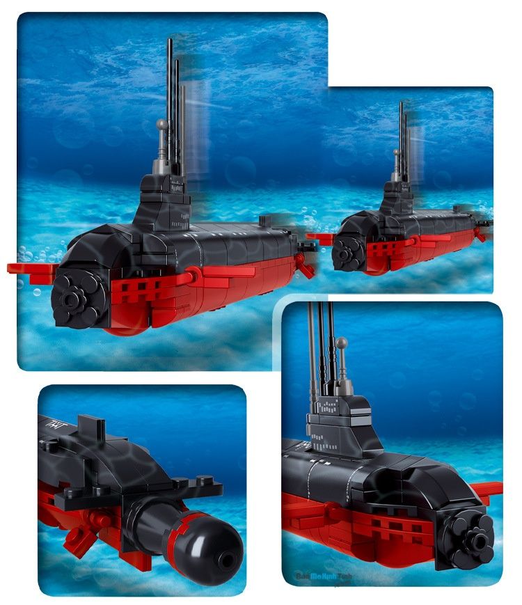 Mô hình lắp ráp tàu ngầm quân sự Sluban