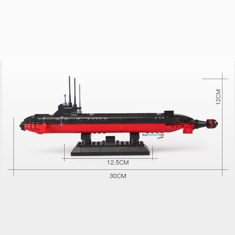 Mô hình lắp ráp tàu ngầm quân sự Sluban
