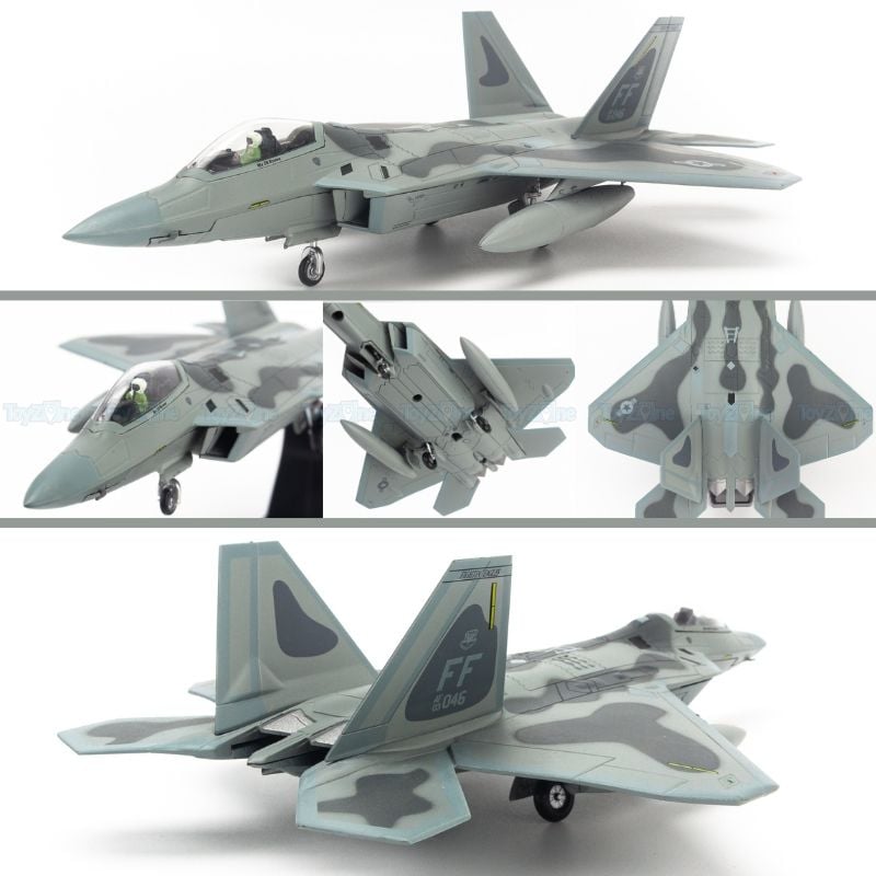 Mô hình máy bay chiến đấu F-22 Raptor Lockheed Martin 1:100 AmerCom