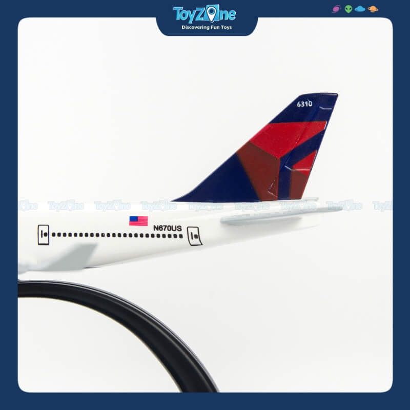 Mô hình máy bay Delta Air Lines Boeing B747 16cm Everfly