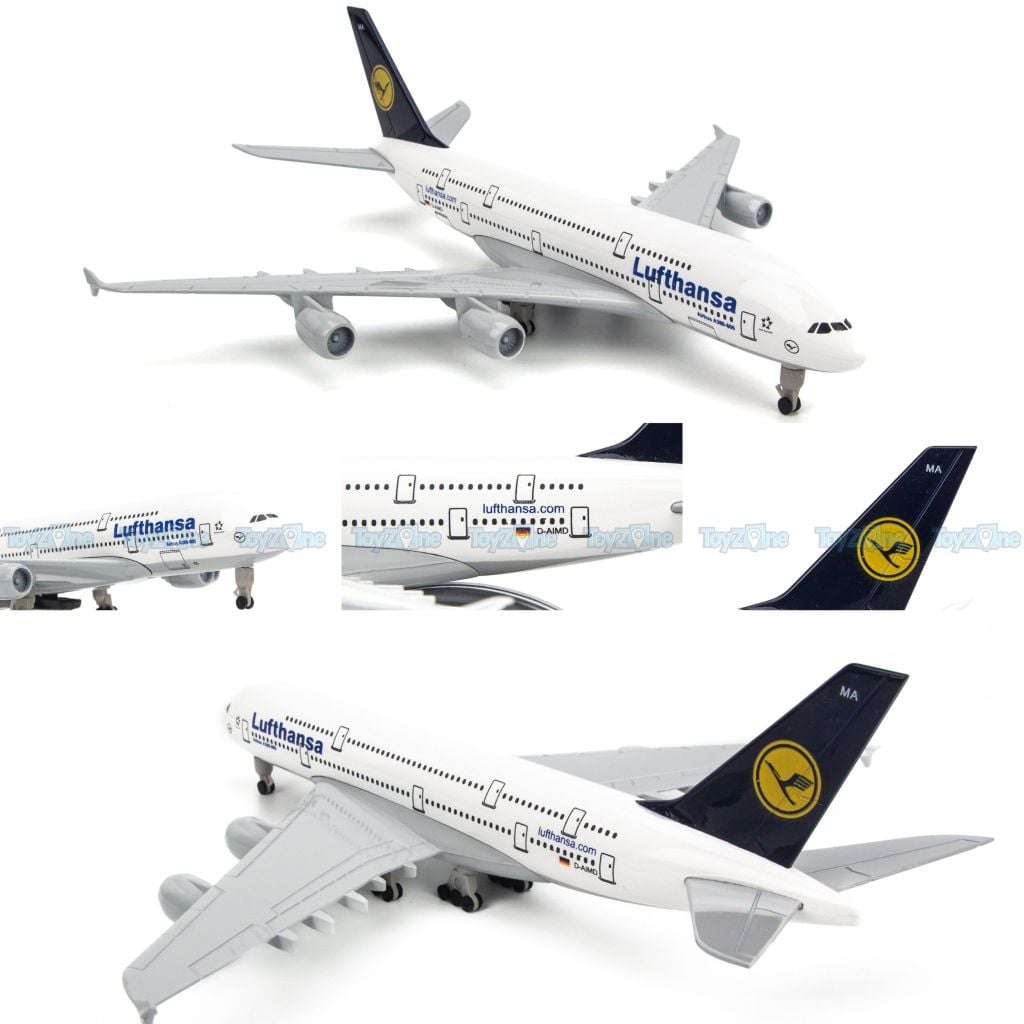 Mô hình máy bay Lufthansa Airbus A380 20cm Everfly