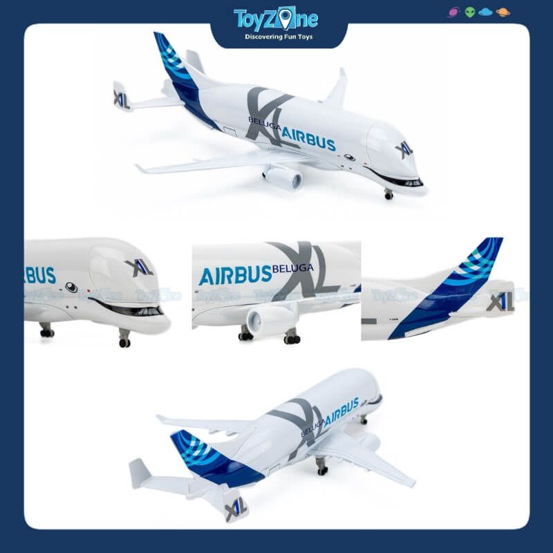 Mô hình máy bay vận tải Airbus Beluga XL A330-743L 20cm Everfly