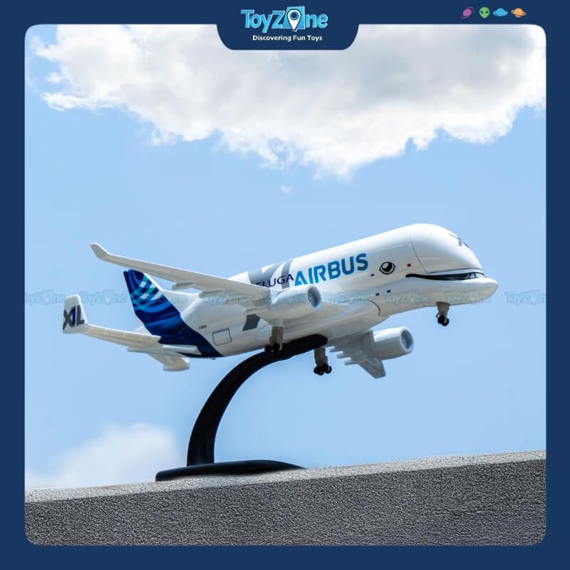 Mô hình máy bay vận tải Airbus Beluga XL A330-743L 20cm Everfly