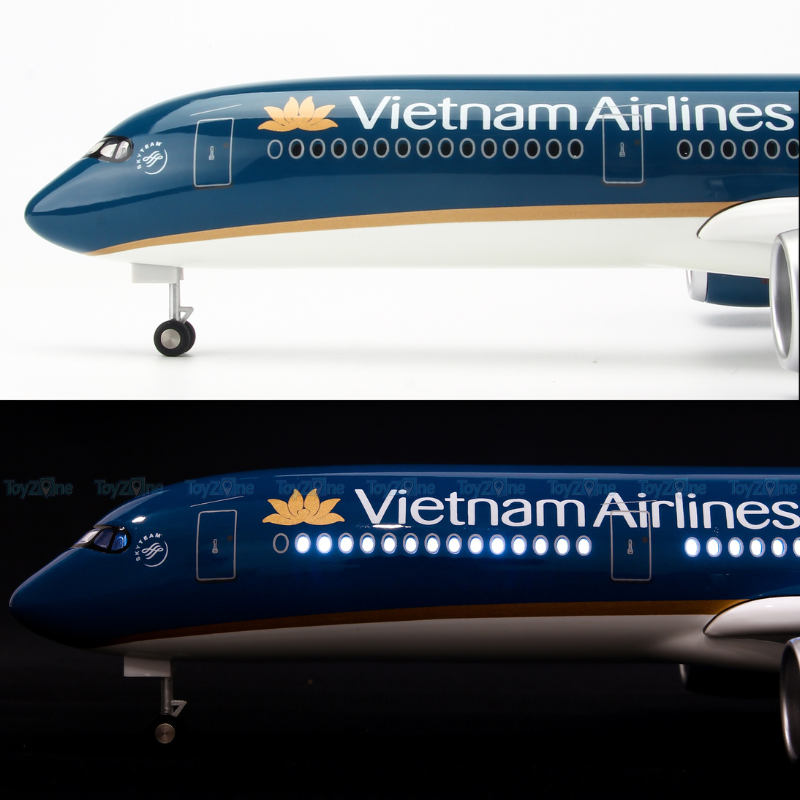 Mô hình máy bay Vietnam Airlines 47cm lắp ráp có đèn Everfly
