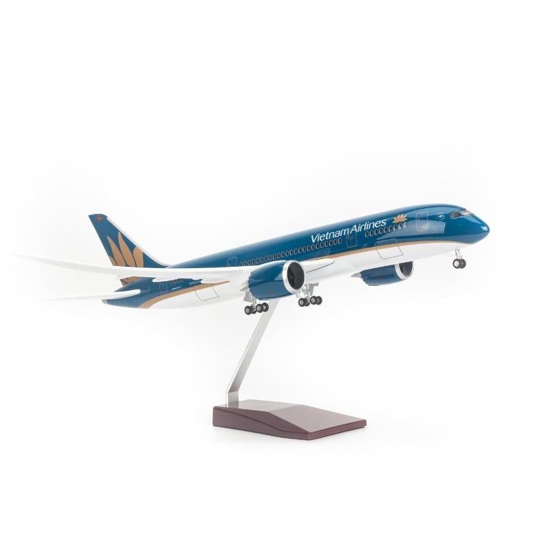 Mô hình máy bay Vietnam Airlines 47cm lắp ráp có đèn Everfly