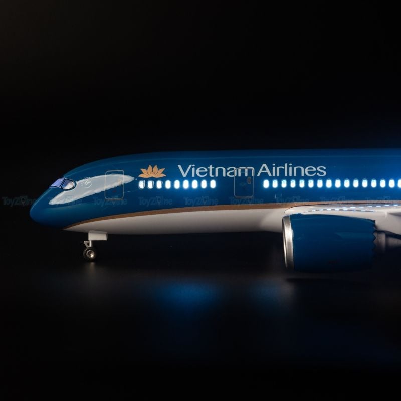 Mô hình máy bay Vietnam Airlines 47cm lắp ráp có đèn Everfly