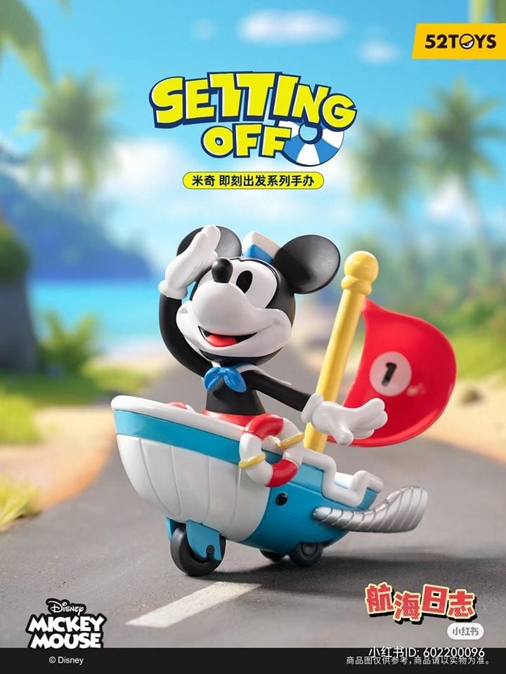 Mô hình đồ chơi Blind box Mickey Mouse Setting Off 52TOYS