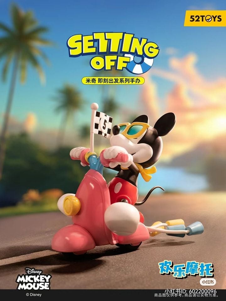 Mô hình đồ chơi Blind box Mickey Mouse Setting Off 52TOYS