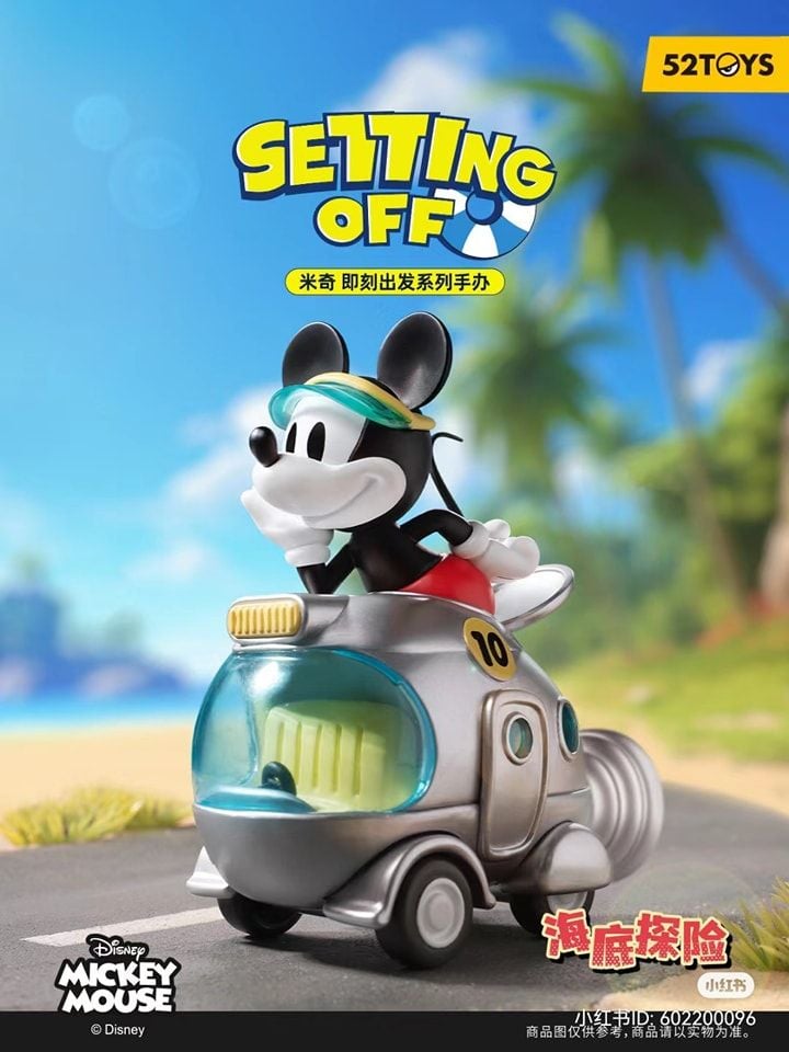 Mô hình đồ chơi Blind box Mickey Mouse Setting Off 52TOYS
