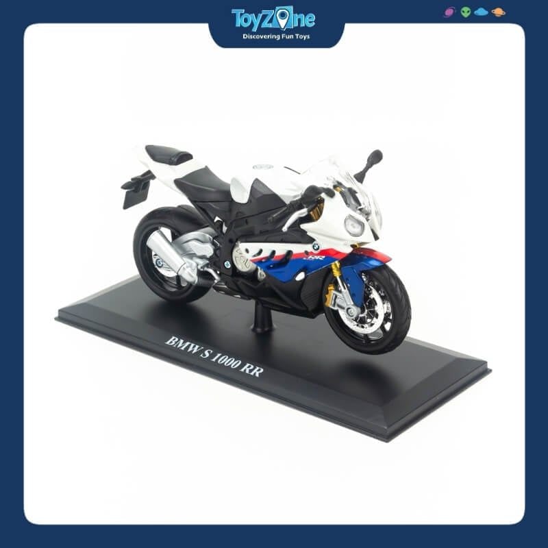 Mô hình mô tô BMW S1000RR White 1:12 Maisto