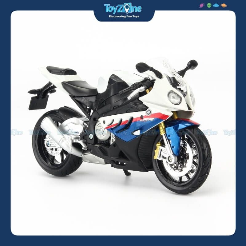Mô hình mô tô BMW S1000RR White 1:12 Maisto