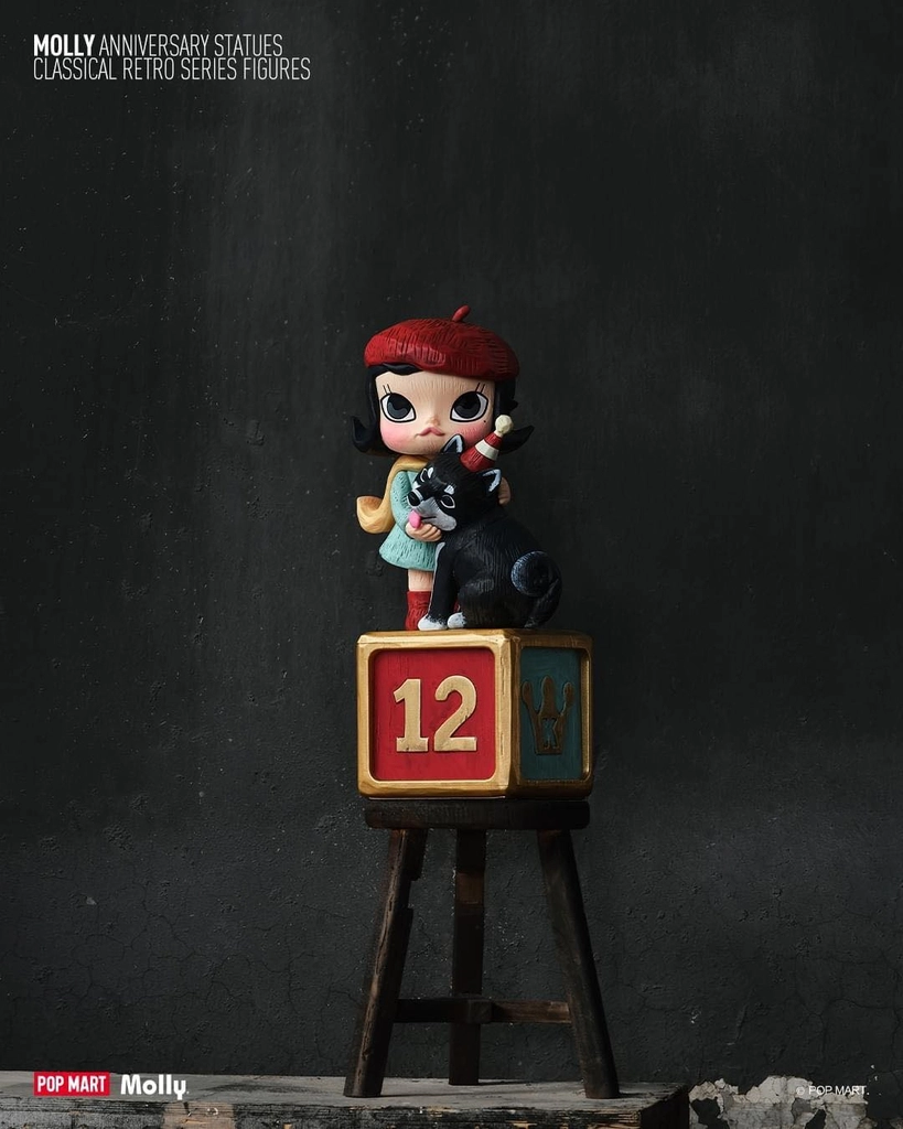 Mô hình đồ chơi Blind box Molly Anniversary Statues Classical Retro (Tượng Kỷ Niệm Cổ Điển) POP MART