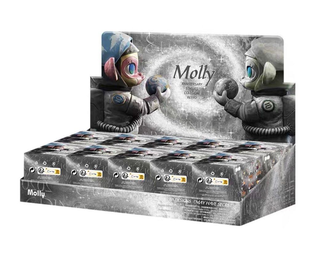 Mô hình đồ chơi Blind box Molly Anniversary Statues Classical Retro (Tượng Kỷ Niệm Cổ Điển) POP MART