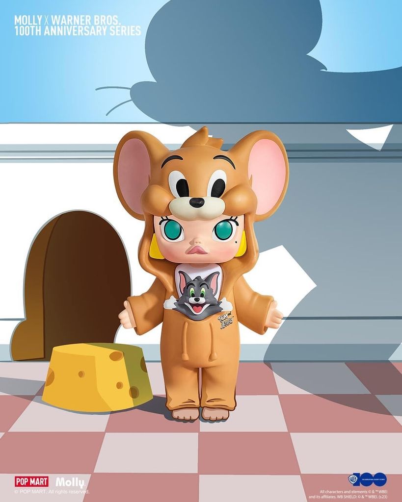 Mô hình đồ chơi Blind box Molly x Warner Bros.100th Anniversary Series (Phiên Bản Kỷ Niệm 100 Năm Warner Bros) POP MART