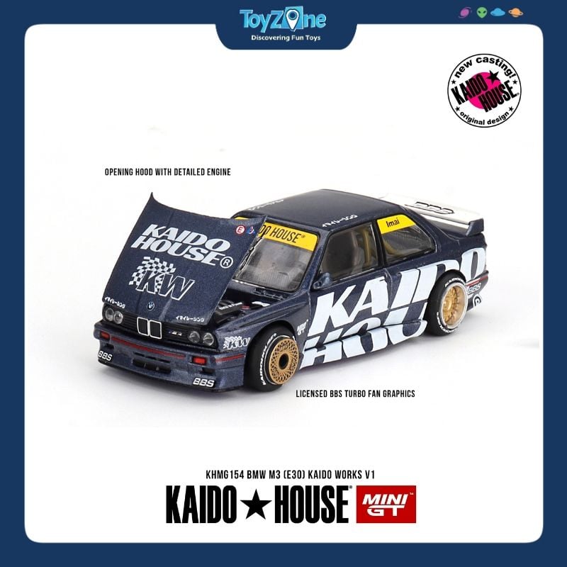 Mô hình xe BMW M3 ( E30 ) 1:64 KAIDO HOUSE x MiniGT