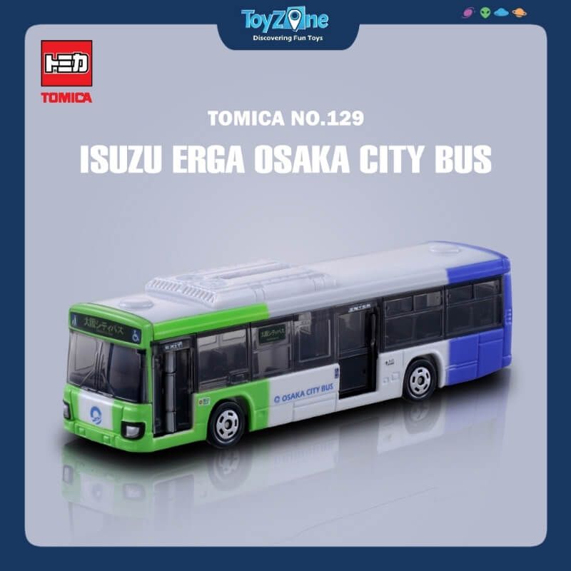 Mô hình xe buýt Isuzu Erga Osaka City Bus No.129 1:82 TOMICA LONG