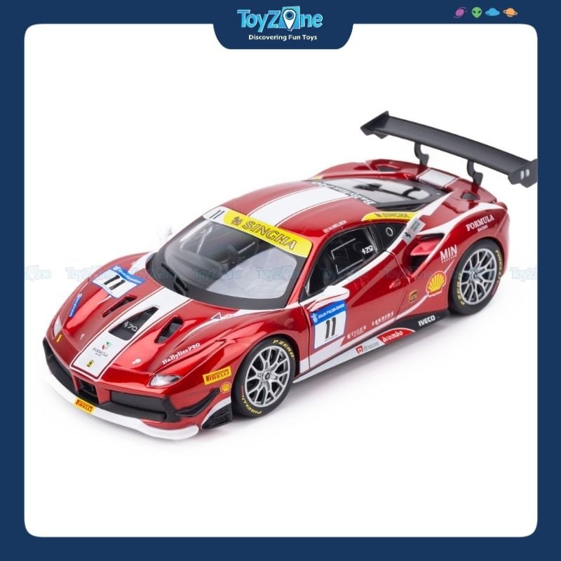 Mô hình xe Ferrari 488 Challenge Formula Racing 2017 1:24 BBURAGO