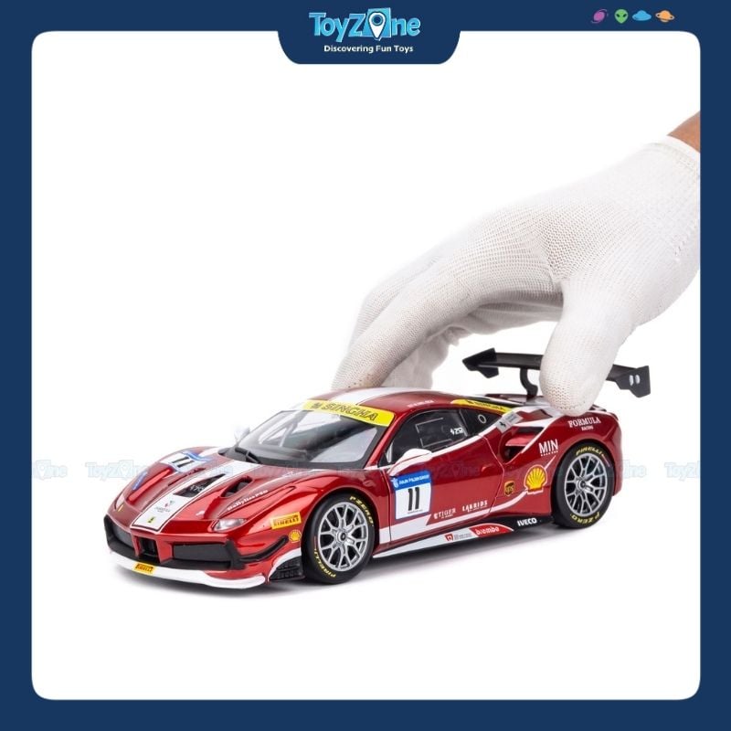 Mô hình xe Ferrari 488 Challenge Formula Racing 2017 1:24 BBURAGO