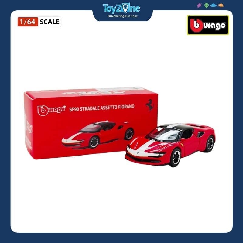 Mô hình xe Ferrari SF90 Stradale Hardcover 1:64 Bburago